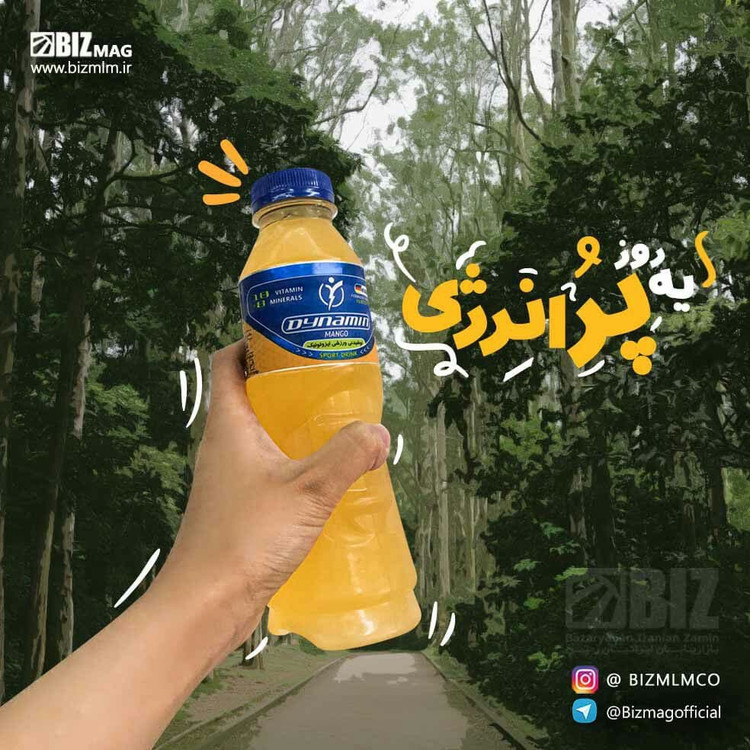 نوشیدنی ورزشی داینامین (طعم عنبه) باکس ۶ عددی