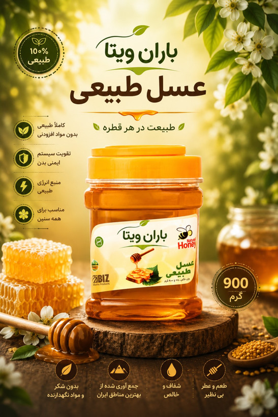 عسل استاندارد ۹۰۰ گرمی Dr.BIZ