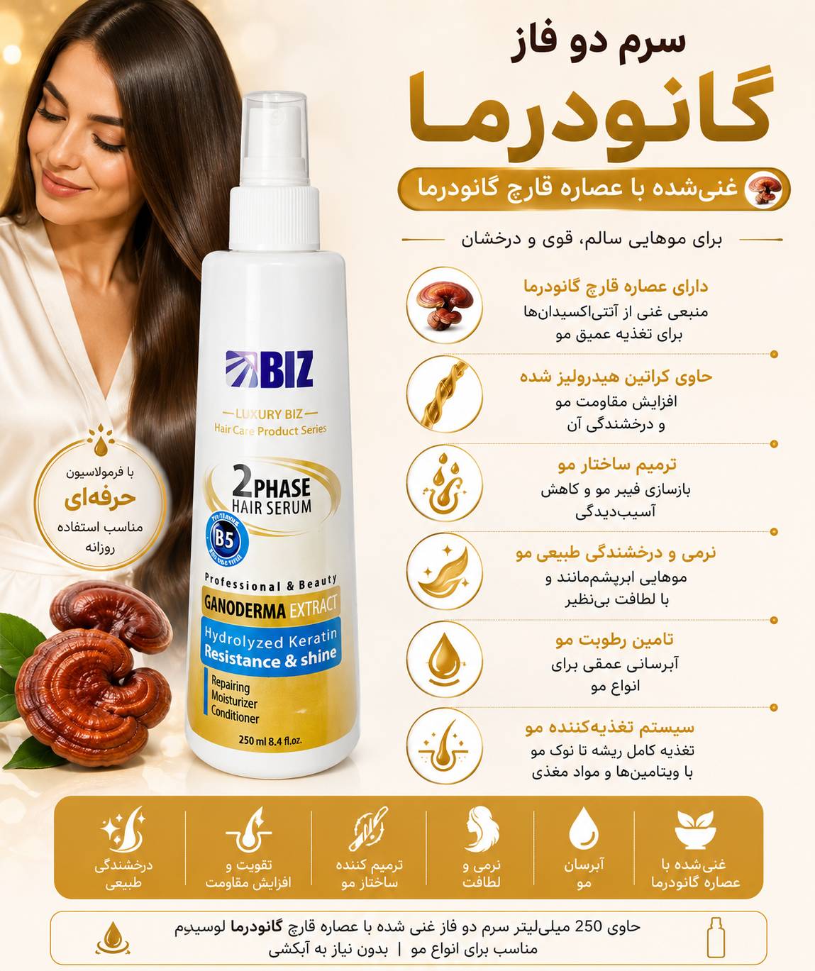 سرم دوفاز گانودرما ۲۵۰ میلی