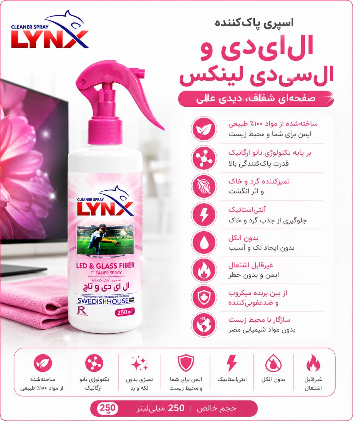 پاک کننده LED و LCD لینکس